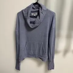 レディース ニット トップス 薄地 薄紫 ハイネックニット 長袖 シンプル