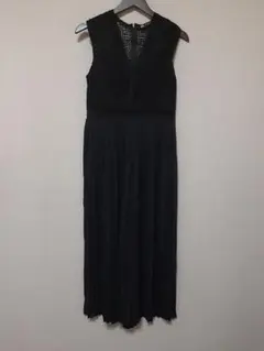 ZARA　ブラック ノースリーブ ロングワンピースM