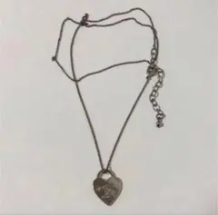 ハート型ペンダント ネックレス シルバー　韓国　y2k