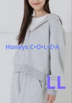 Honeys 【C・O・L・Z・A 】ロゴゆるジップパーカー