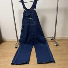 KEY ダークブルー デニムオーバーオール 古着