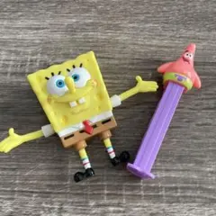 スポンジボム　フィギュア　パトリック　PEZ 2点セットのサムネイル
