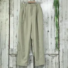 [訳あり]ローリーズファーム☆パンツ スラックス ワイド テーパード グリーン系のサムネイル