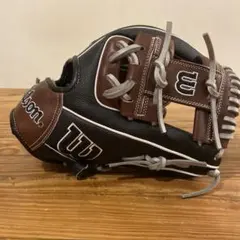 Wilson 軟式用グローブ ブラック×ブラウンのサムネイル