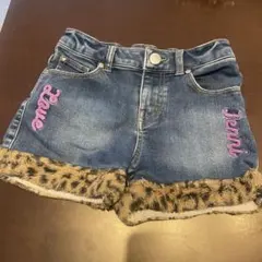 Jenni デニムショートパンツ 薄紫刺繍