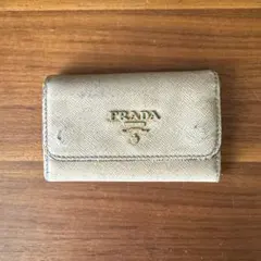 【PRADA】キーケース 5連 ベージュ