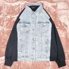 【CRYX】 リメイク デニムスウェット ジャケット 再構築