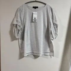新品未使用　UNTITLED ストライプ柄 バルーンスリーブ トップス サイズ2
