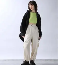 ジーナシス　HWフロントZIPカーゴパンツのサムネイル