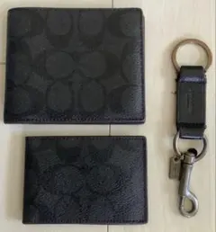 メンズ　COACH コーチ　二つ折財布 & カードケース & キーホルダー　3点