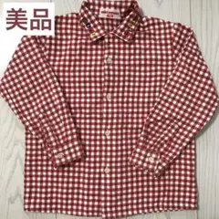 【最終価格　美品】ミキハウス　チェックシャツ　110