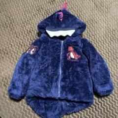 恐竜柄 ボアアウター もこもこアウター 海外 90センチ