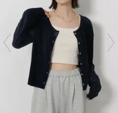 LAKOLE シアーベロアカーディガン