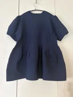 【新品・未使用】神戸レタス　ボリュームスリーブニット　ネイビーのサムネイル