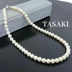 【花珠クラス】タサキ　アコヤ　本真珠　大珠　パール　ネックレス　シルバー