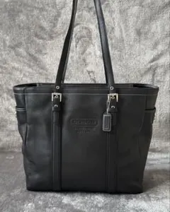 【正規品】COACH コーチ 本革 トートバッグ ブラック 大容量 人気