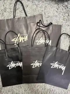 Stussy ショップ袋 5枚セット 黒