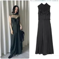 DECOLLETE LACE EMPIRE DRESS AMERI - メルカリ