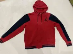 Jordan 赤黒バイカラーフードパーカー
