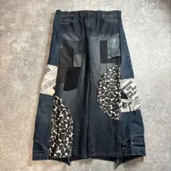 リメイクパンツ 再構築 フレア パッチワーク おしゃれ ワイド vol.206 