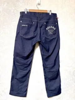 一度着用　美品　アディダスゴルフ デニムストレートパンツ 濃紺ストレッチ