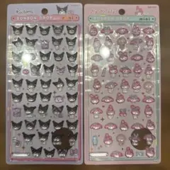 Kuromi & My Melody ボンボンドロップミニシールセット