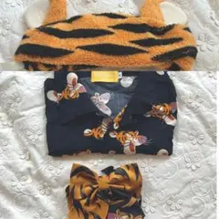 くまのプーさん ティガー ディズニー アロハシャツ 半袖 S レア✨リボン付きのサムネイル