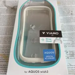 【人気入荷】AQUOS wish3 背面クリアケース ミルクホワイトのサムネイル