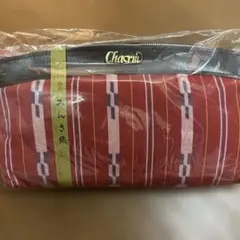 八重山みんさー織 ポーチ レッド系
