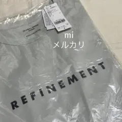 グローバルワーク リッチクリーンTシャツ プリント 半袖 グレー＊長ロゴのサムネイル