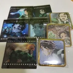 鬼滅の刃　お楽しみくじ　フィルム風クリアカード　スクエア缶バッジ　煉獄　炭治郎