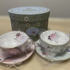 ウェッジウッド　ハーレクインコレクション　カッコー　ティーカップ&ソーサー　2客