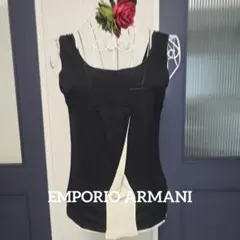 EMPORIO ARMANI_キャミソール ブラック ホワイトのサムネイル