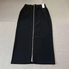 【新品】フロントジップナローロングスカートQ