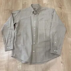 無印良品　ベージュ ボタンダウンシャツ