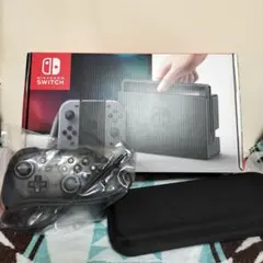 Nintendo Switch本体 付属品全て有り+プロコン+SDカード+ケース