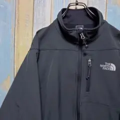 6-401☆ノースフェイス☆ソフトシェルジャケット☆裏フリース☆刺繍ロゴ☆S