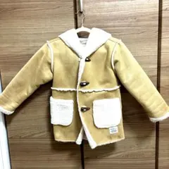 BEAMS mini フェイクムートンコート ベージュ 110cm