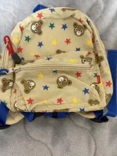 ミキハウス☆クマと星のプリント小型リュック