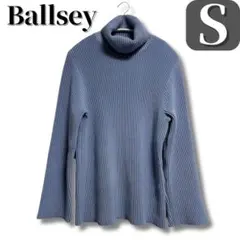 タートルネックニット　S リブ編み　レディース　トップス　長袖　Ballsey