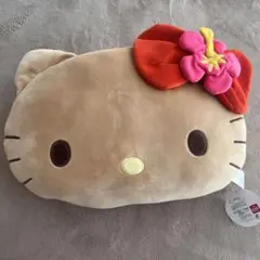 【完売品】 値下げ しまむら　日焼けキティ ダイカットクッション　フェイス型