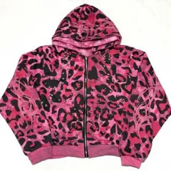 新品✨COZY WORLDWIDE ピンク レオパード パーカー リバーシブル