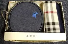 BURBERRY　バーバリー　円形デニムポーチ　ハンカチセット　新品のサムネイル