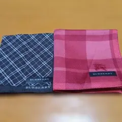 BURBERRY チェック柄ハンカチ 2枚セット