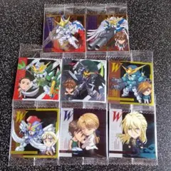 ガンダムW　8種　コンプ　機動戦士ガンダム　決別の鬨　シール　ウエハース