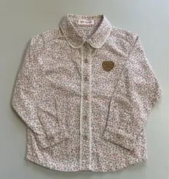 美品　メゾピアノ　ブラウス　110サイズ　花柄　ハート　平成レトロ　y2k