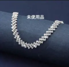 シルバー ダイヤモンドカット風 ネックレス