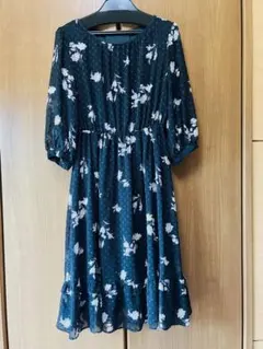 マジェスティックレゴン 花柄 七分袖 ワンピースのサムネイル