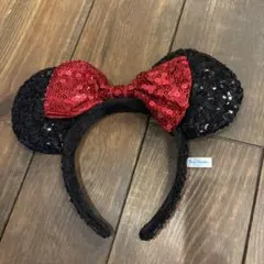 ミニーマウス スパンコールカチューシャ　ディズニーリゾート