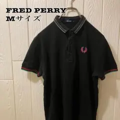 ✨人気✨日本製　フレッドペリー 鹿の子ポロシャツ 黒 M 品番F1265のサムネイル